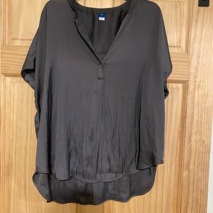 Old Navy Dark Gray V-Neck Blouse